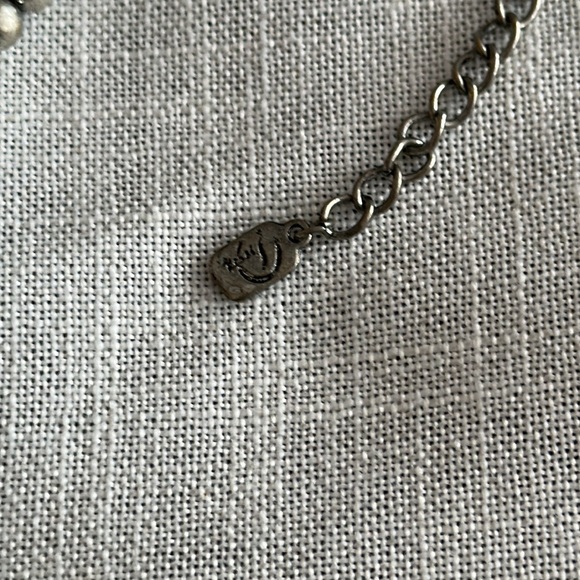 Silvertone multi strand necklace with extension - Picture 7 of 11